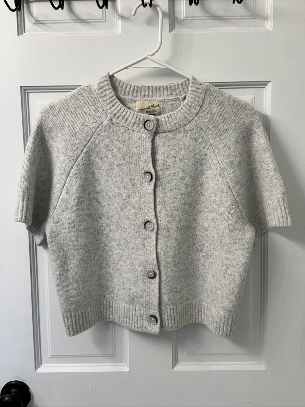 Universal Thread Heather Gray Short-Sleeve Button Cardigan - Picture 2 of 9